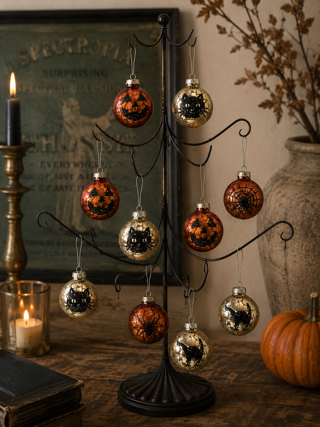 Jack-O’-Lantern Ornaments | Set of 12