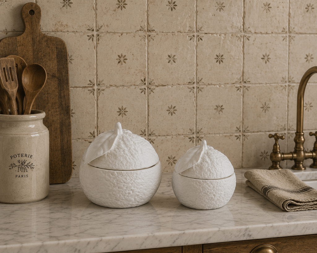 Mandarin Orange Box, Bone China