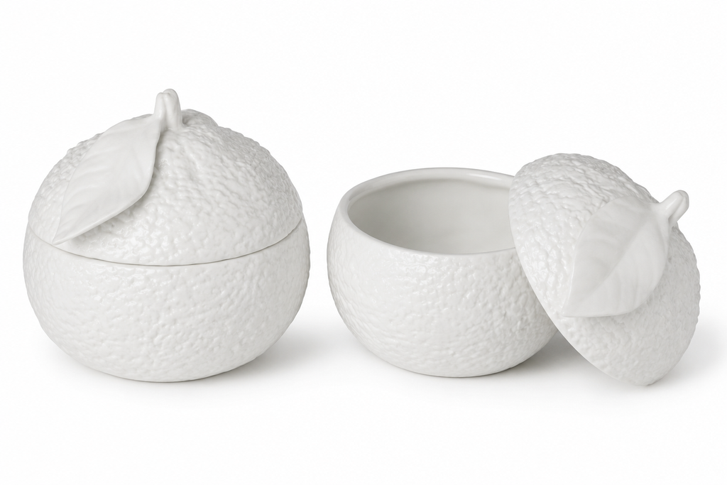 Mandarin Orange Box, Bone China