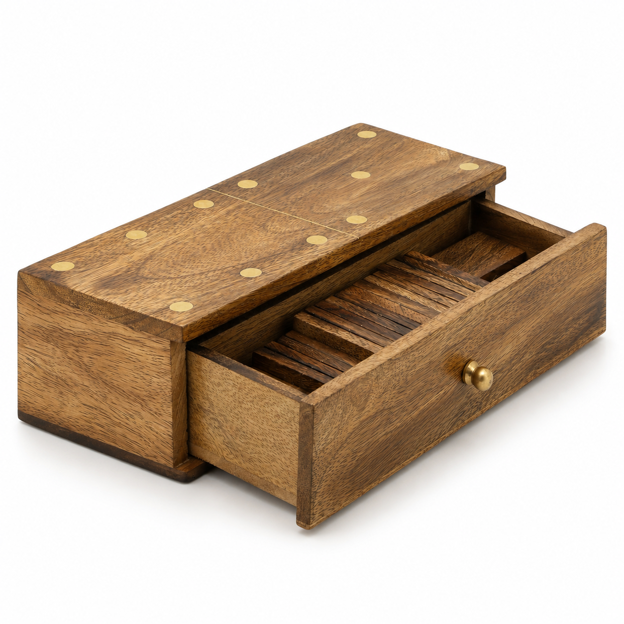 Mango Wood Domino Game Set