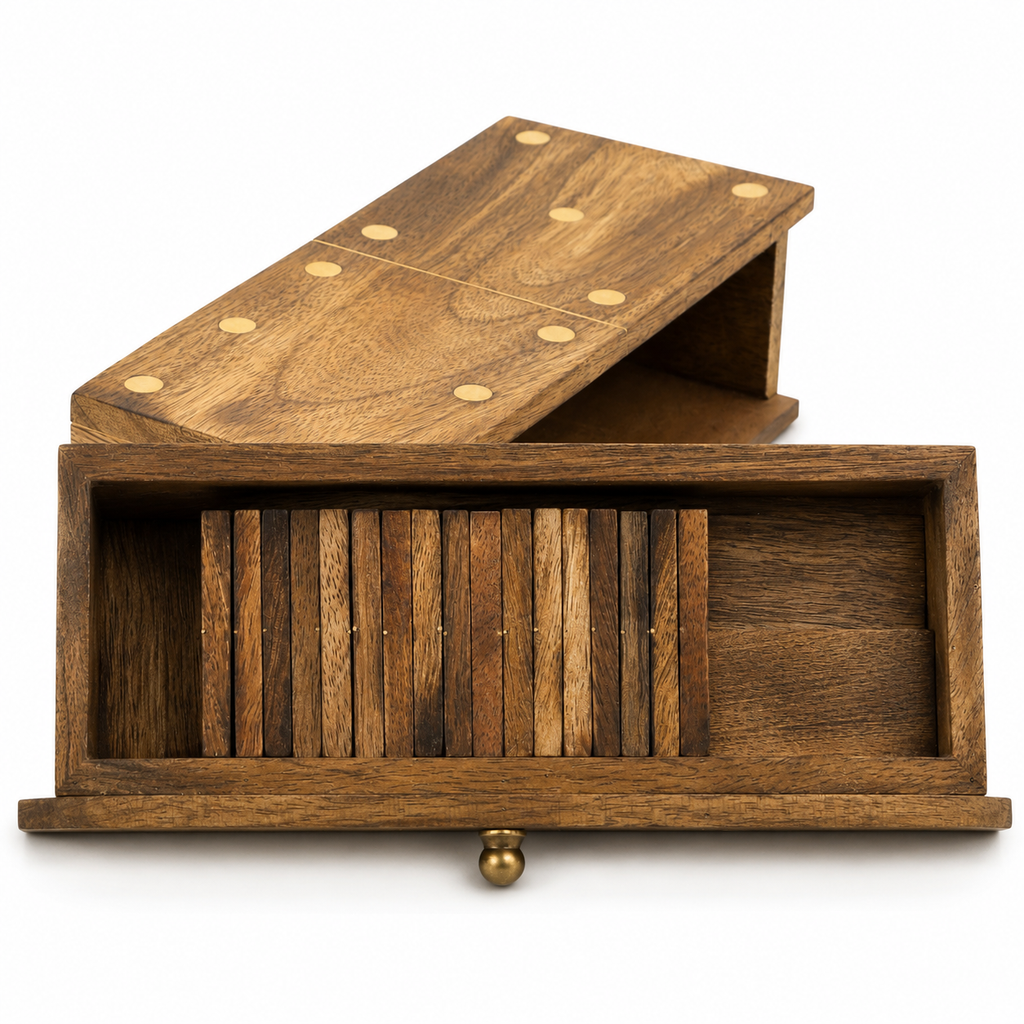 Mango Wood Domino Game Set