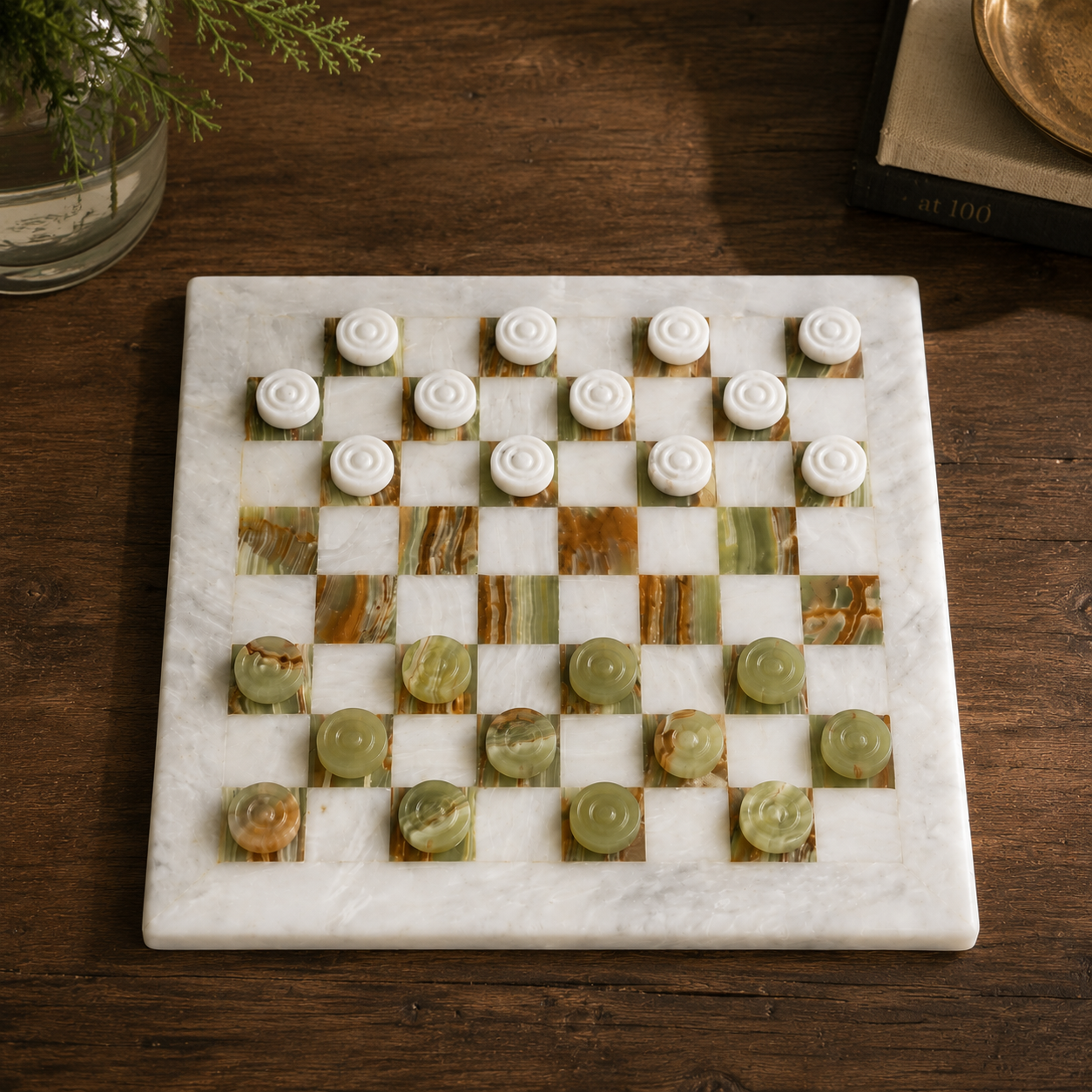 Marble Checkers Set