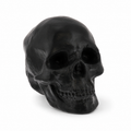Matte Black Ceramic Skull | Halloween Décor