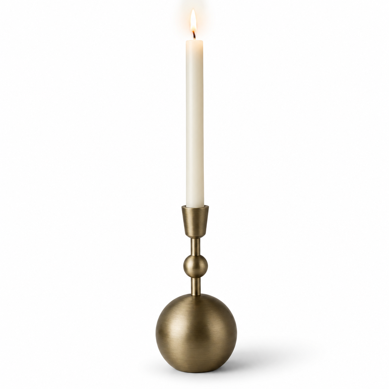 Medium Stacked Orb Taper Candle Holder