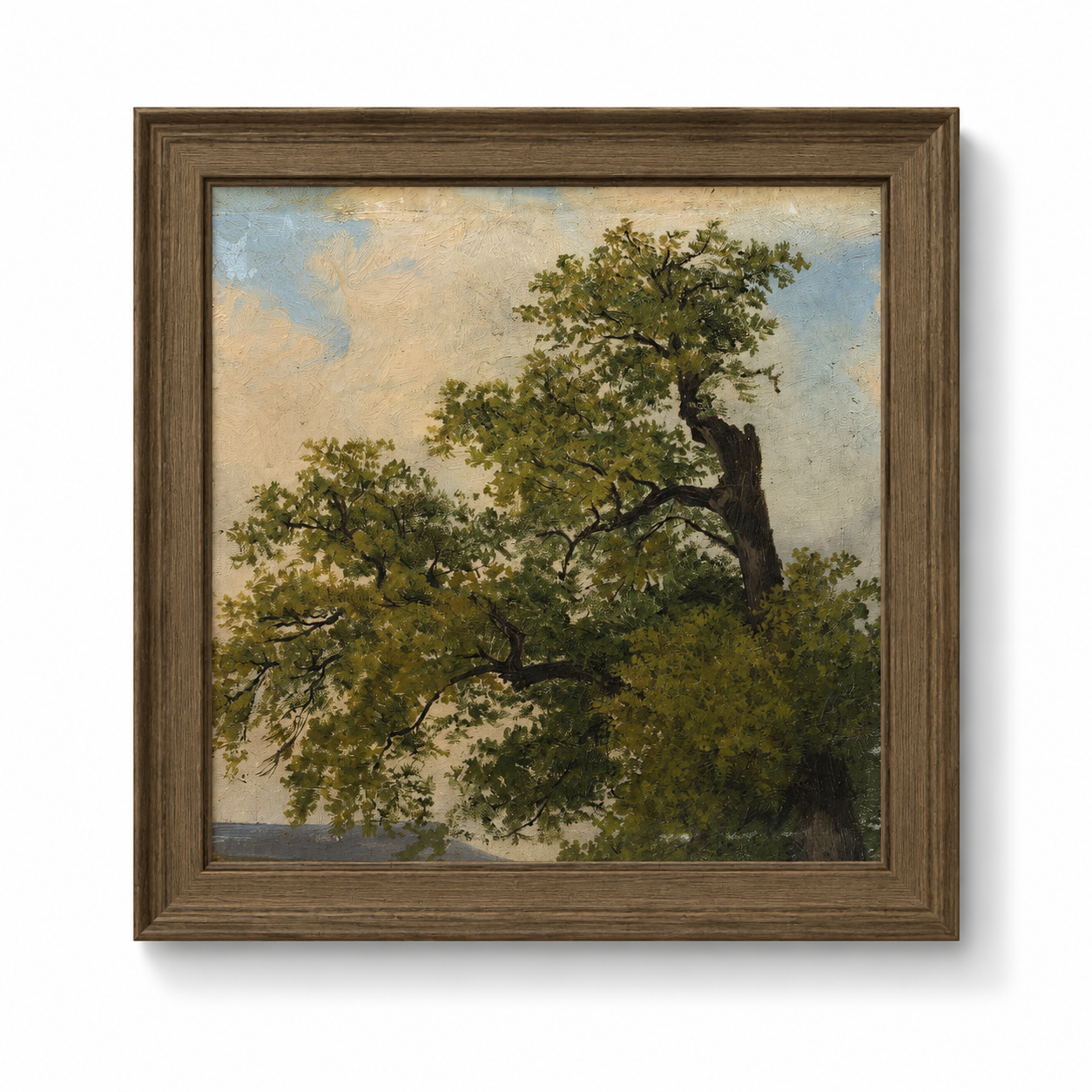 Painted Trees, Framed Canvas Reproduction by Julius Schoppe
