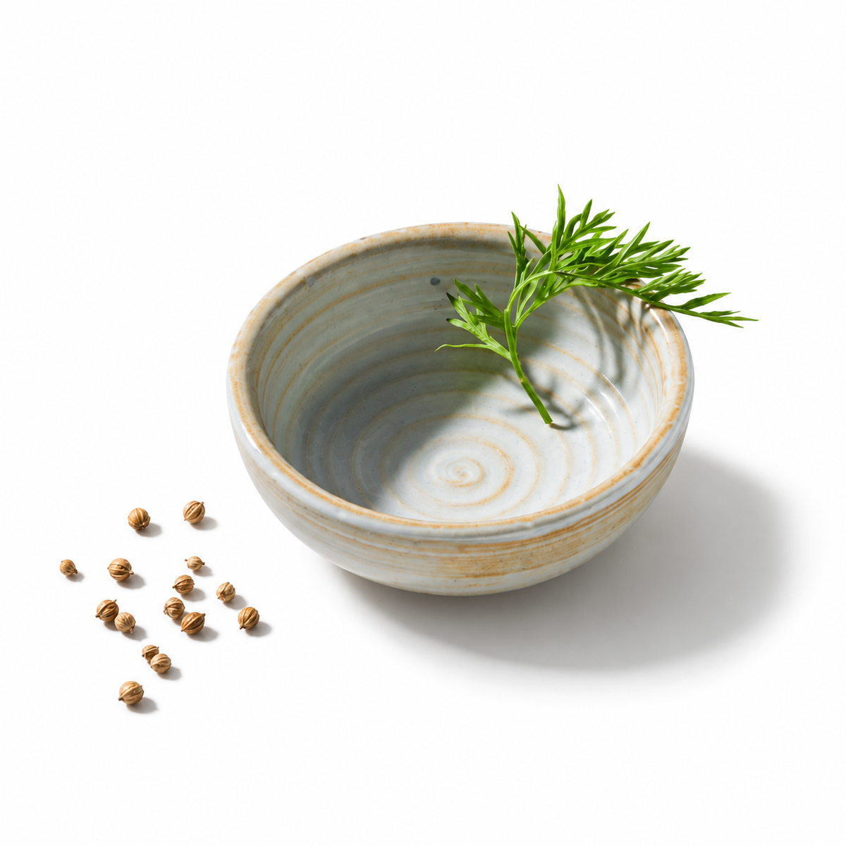 Cream Speckled Brown Stoneware Bowl