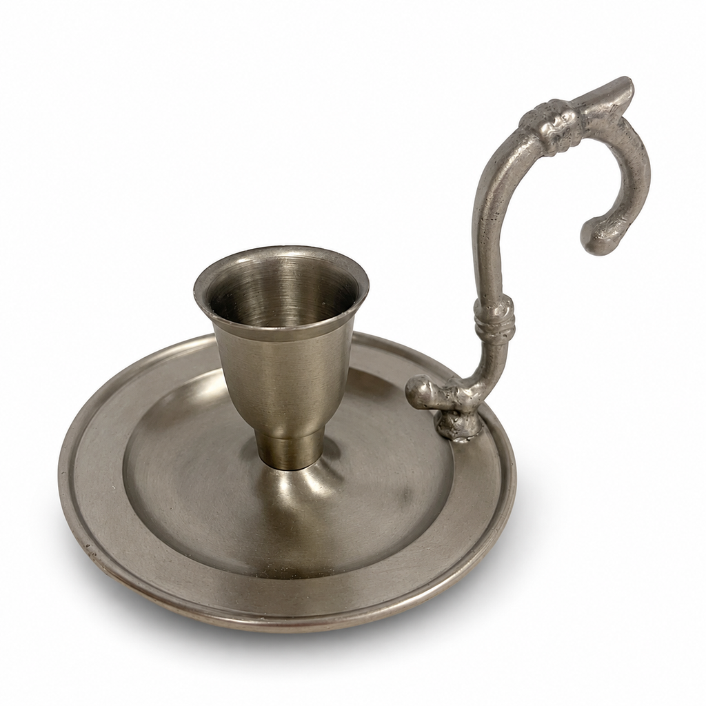 Pewter-Plated Chamberstick