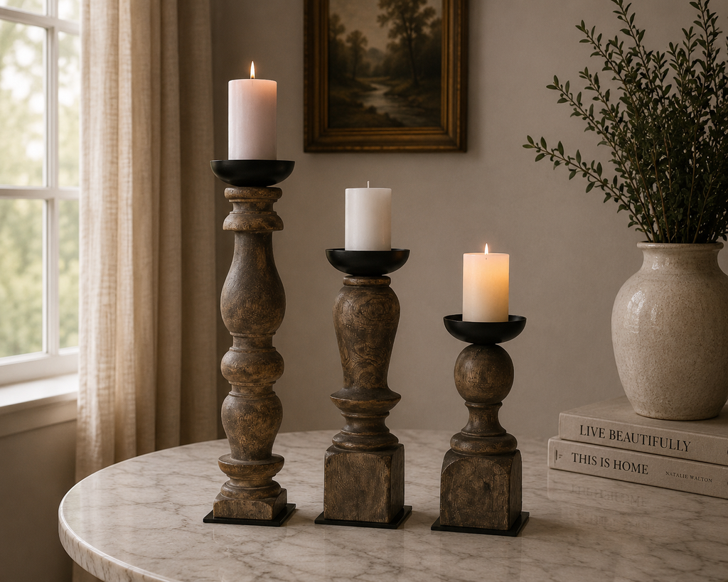 Pillar Candle Holder Natural