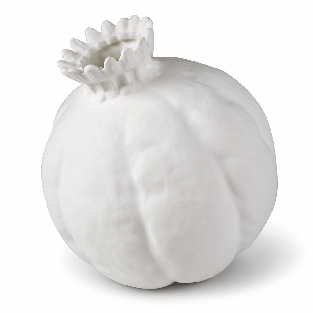 Poppy Pod Vase, Bone China