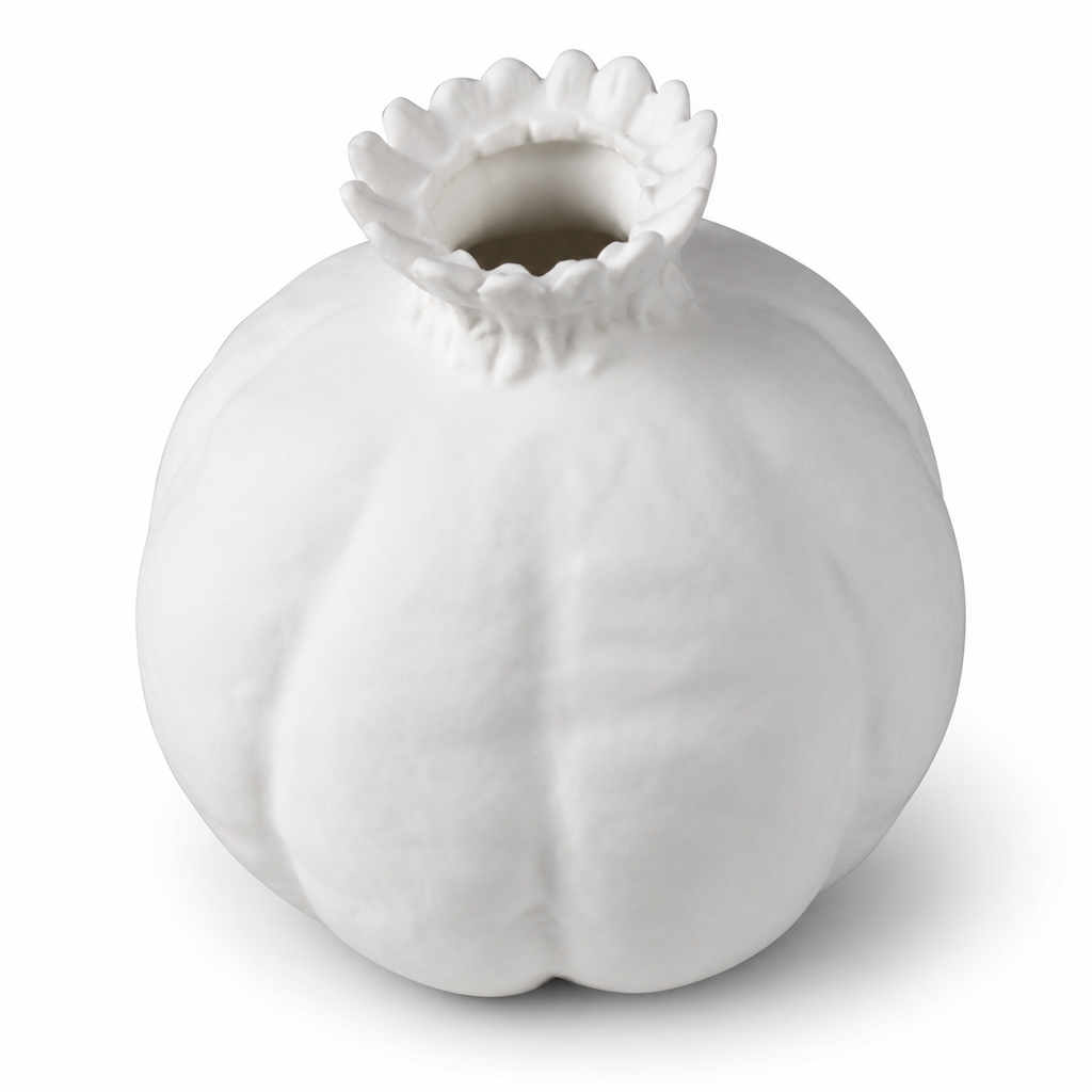 Poppy Pod Vase, Bone China