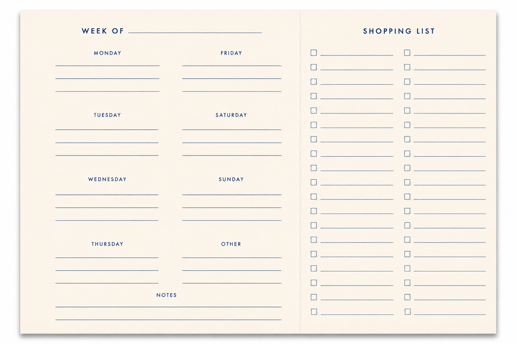 Premium Green Weekly Meal Planner