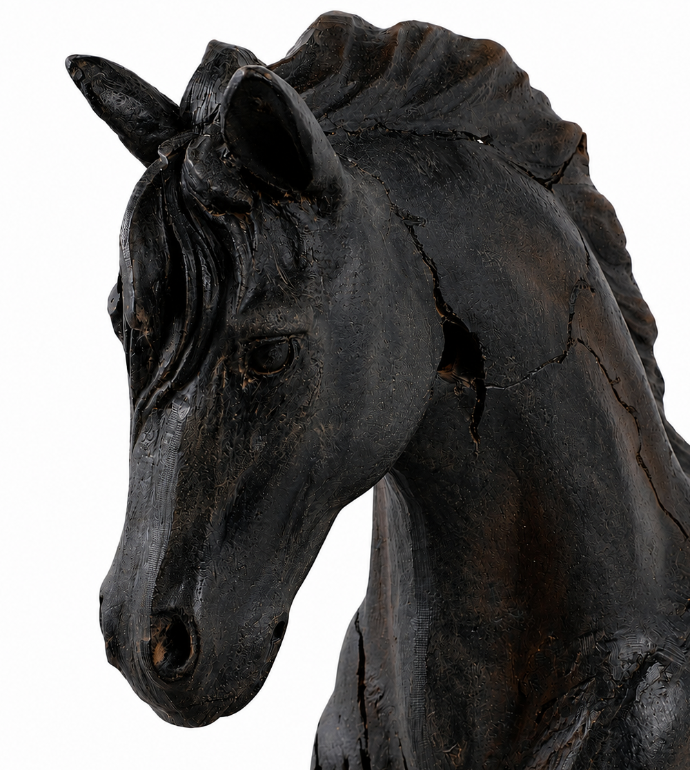 Cracked Horse Sculpture
