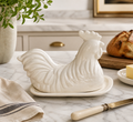 Rooster Ceramic Butter Dish