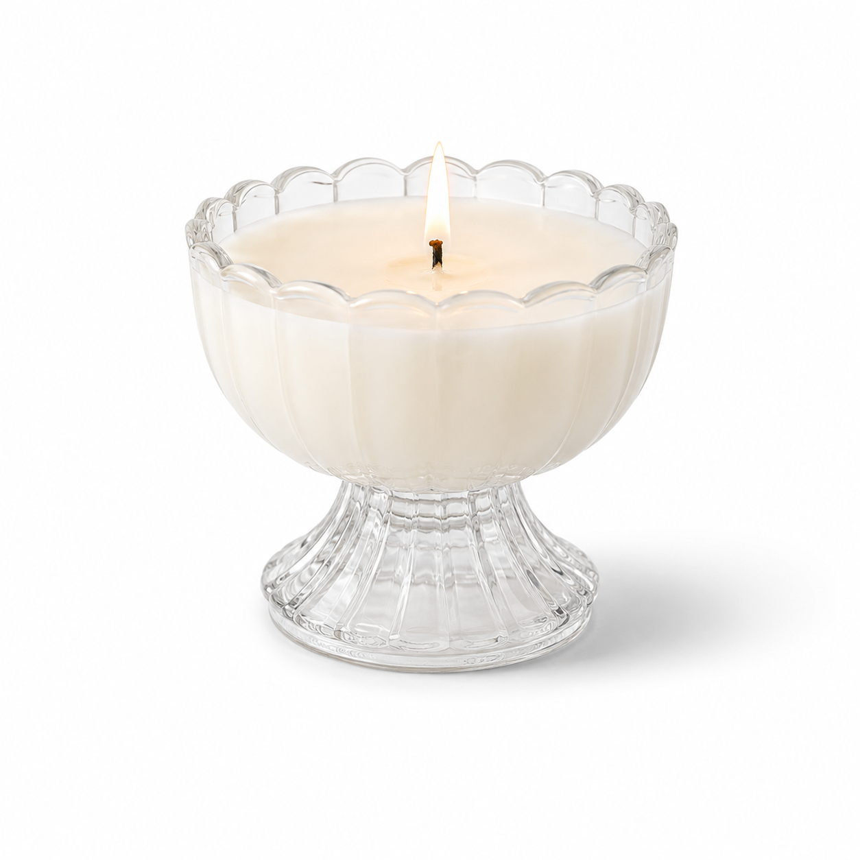 Scalloped Pedestal Candle