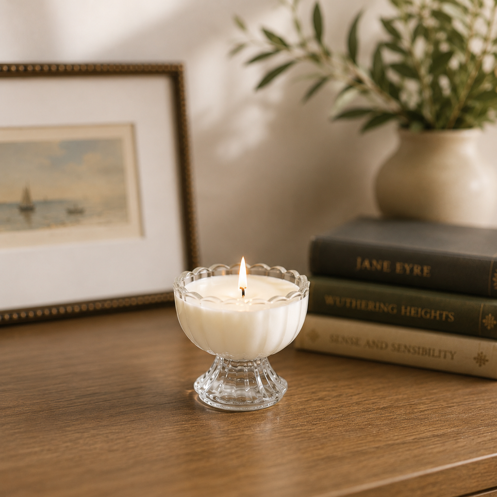 Scalloped Pedestal Candle