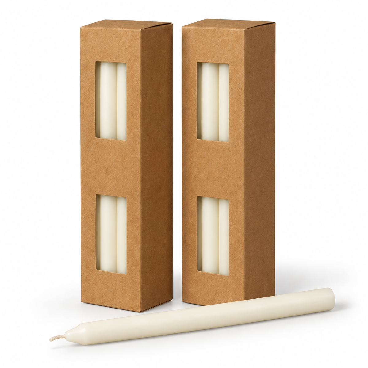 Slim Taper Candle | Shell White | 6"