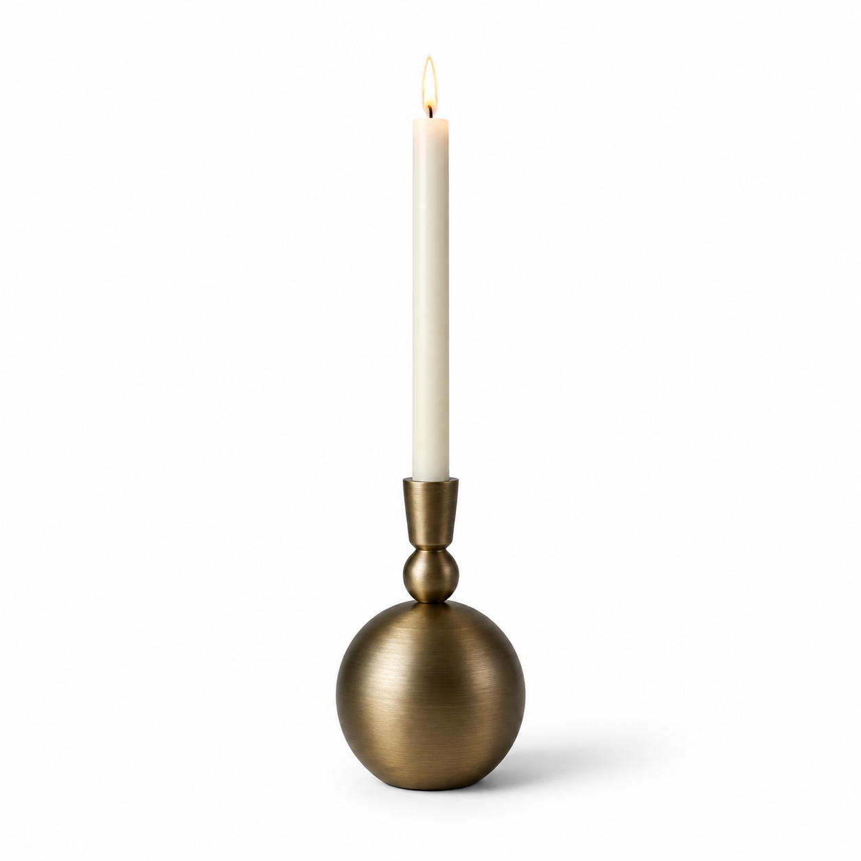 Small Stacked Orb Taper Candle Holder