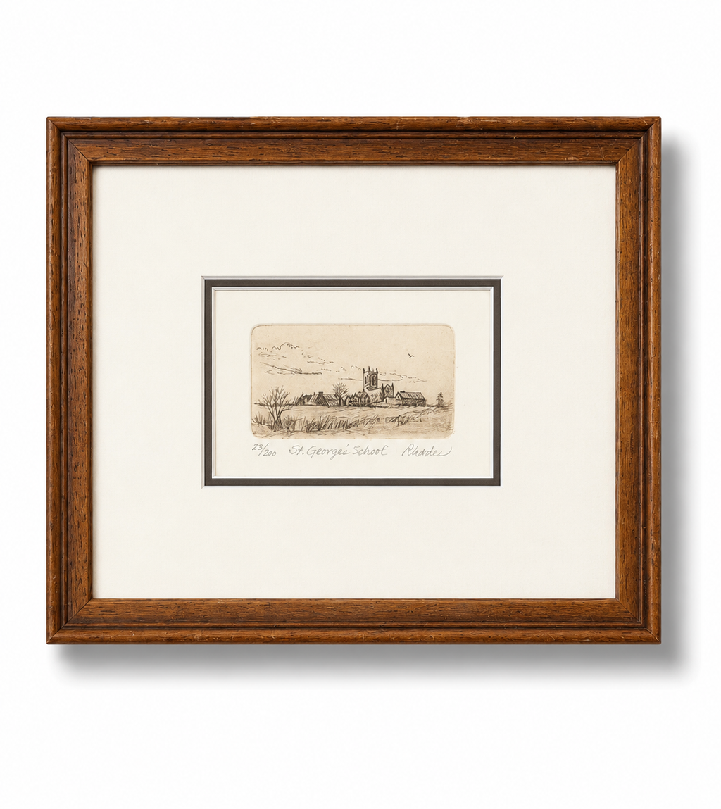 St George's School Etching — Original, Signed