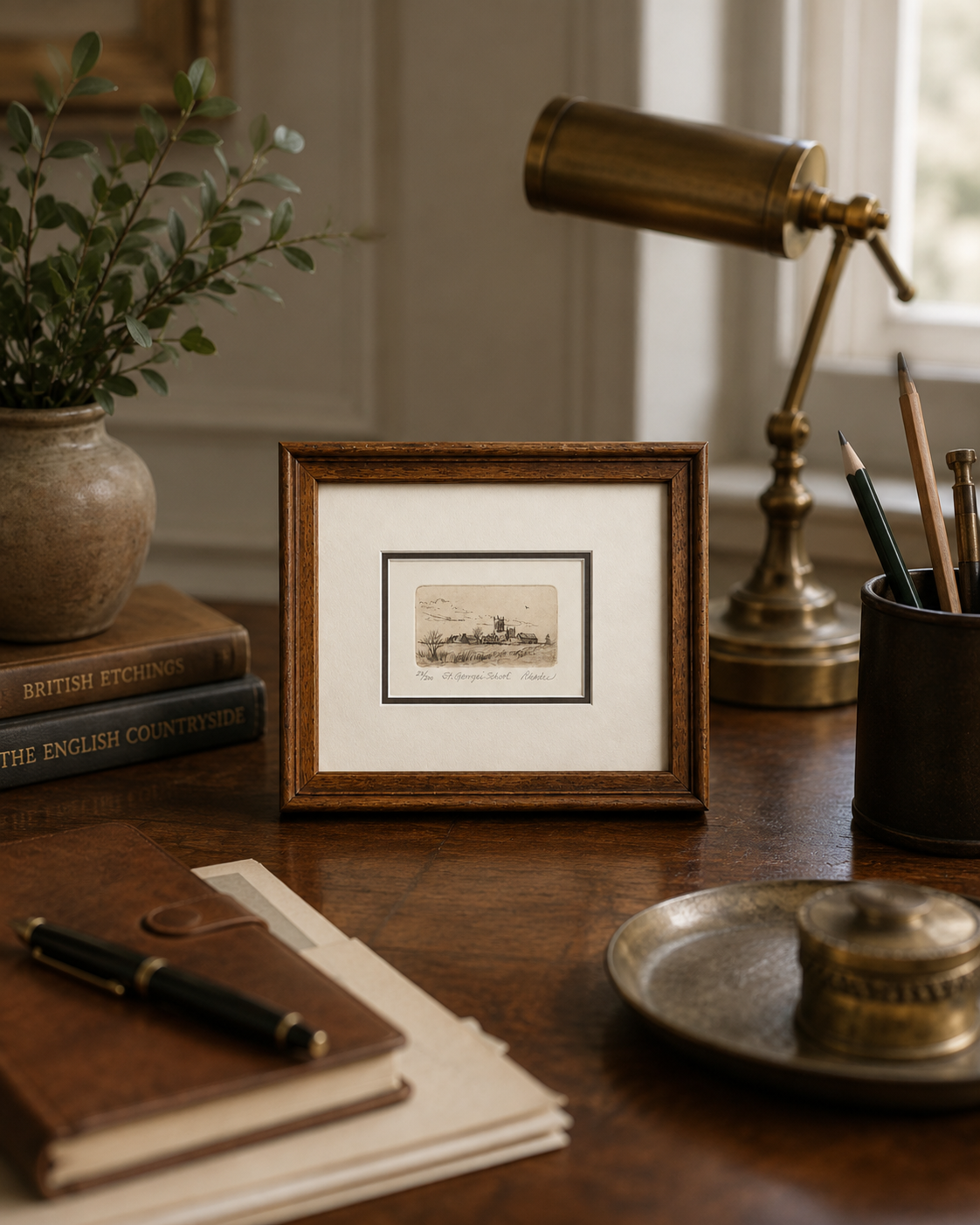 St George's School Etching — Original, Signed
