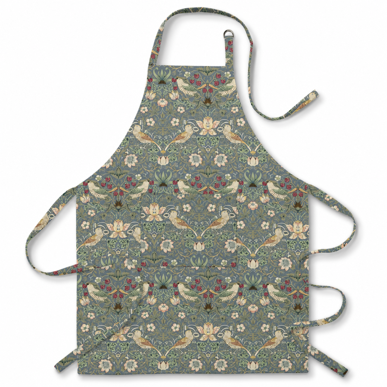 Strawberry Thief Blue Cotton Apron