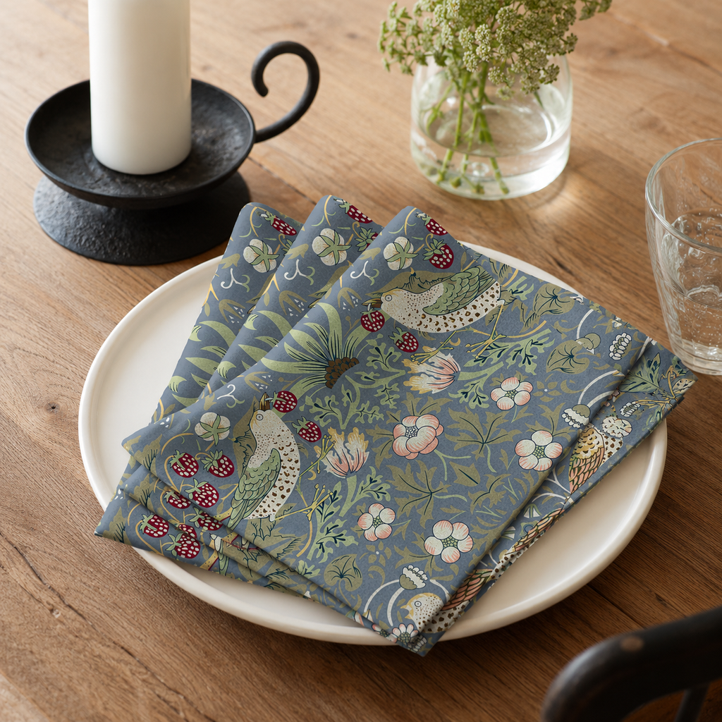 Strawberry Thief Blue Napkins | Set of 4