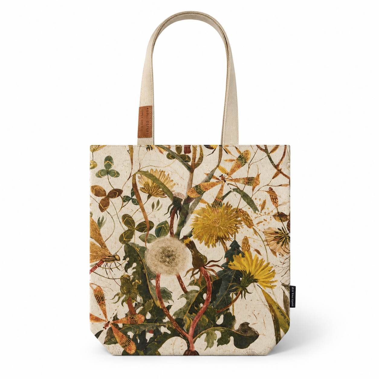 Summer Greens Botanical Canvas Shopper Tote