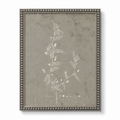 Taupe and Cream Florals B on Distressed Background