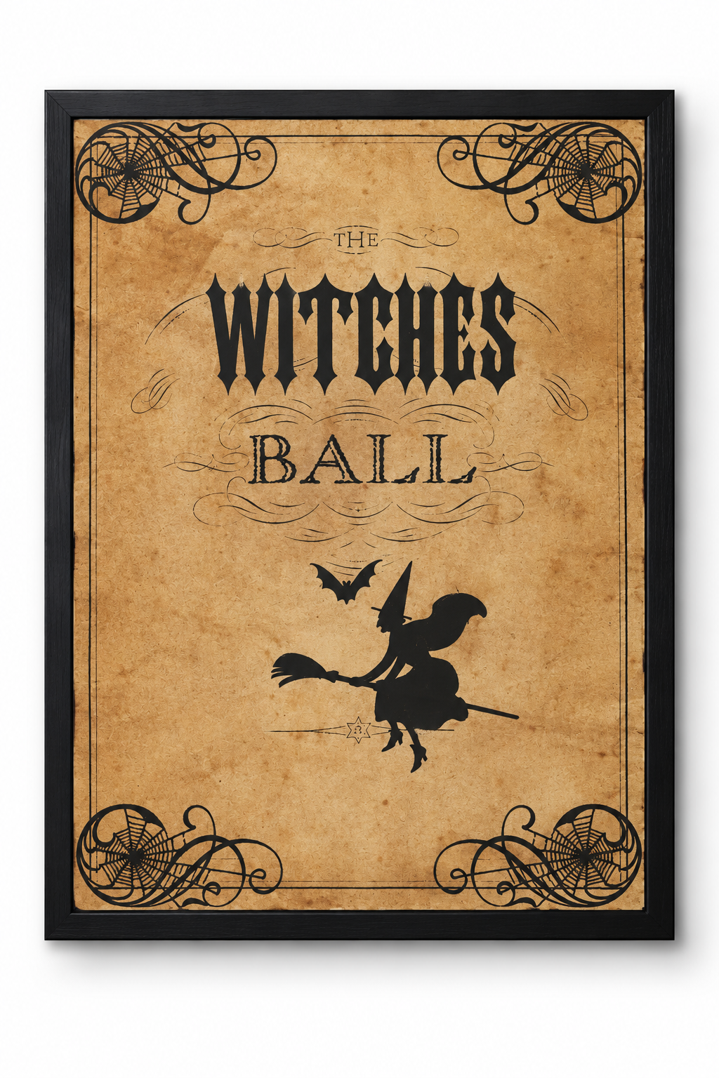 The Witches' Ball | Vintage-Inspired Framed Halloween Art