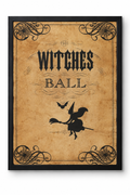 The Witches' Ball | Vintage-Inspired Framed Halloween Art