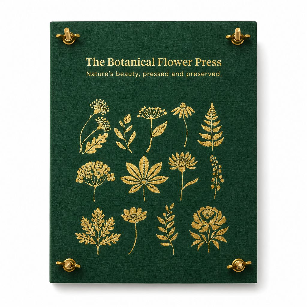 The Botanical Flower Press – Linen Cover & Gold Foil