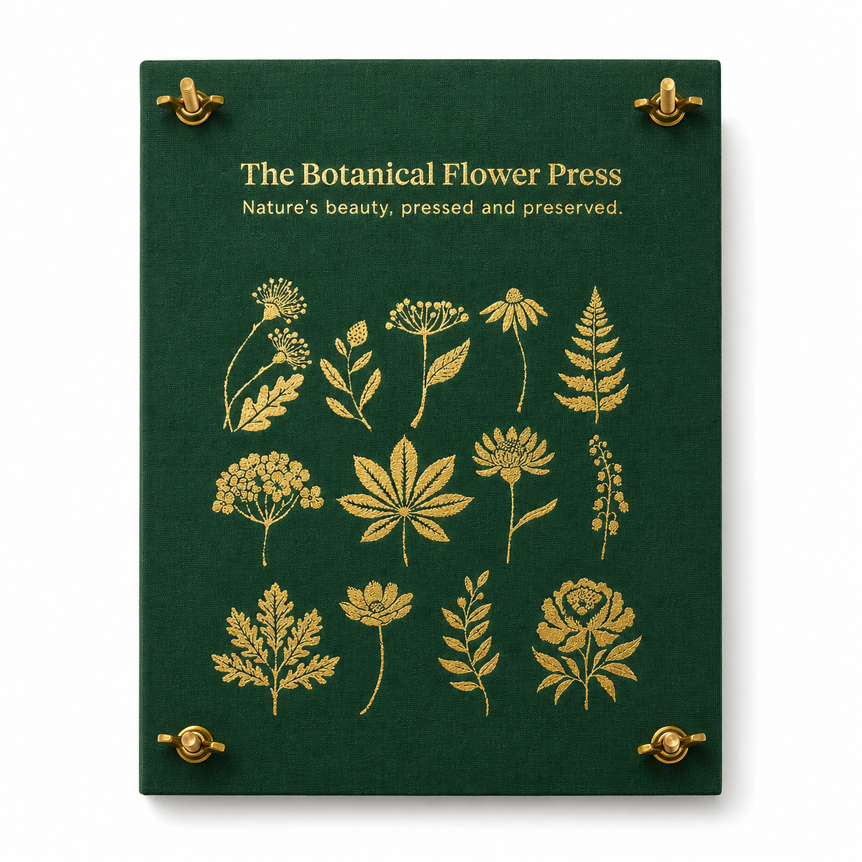 The Botanical Flower Press – Linen Cover & Gold Foil