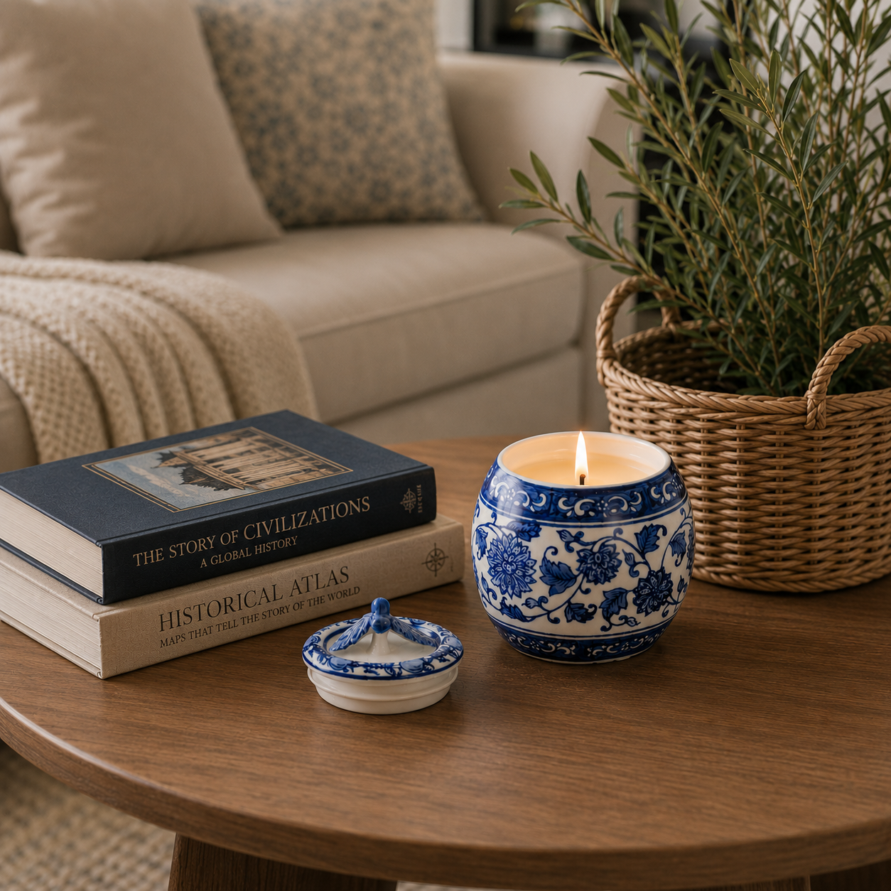 The Peony Chinoiserie Candle — 8.5 Oz