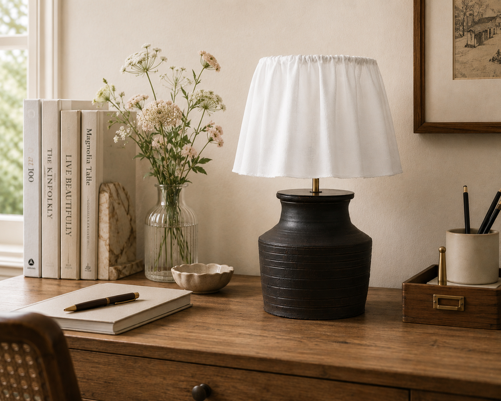 The Ruffled Ceramic Table Lamp
