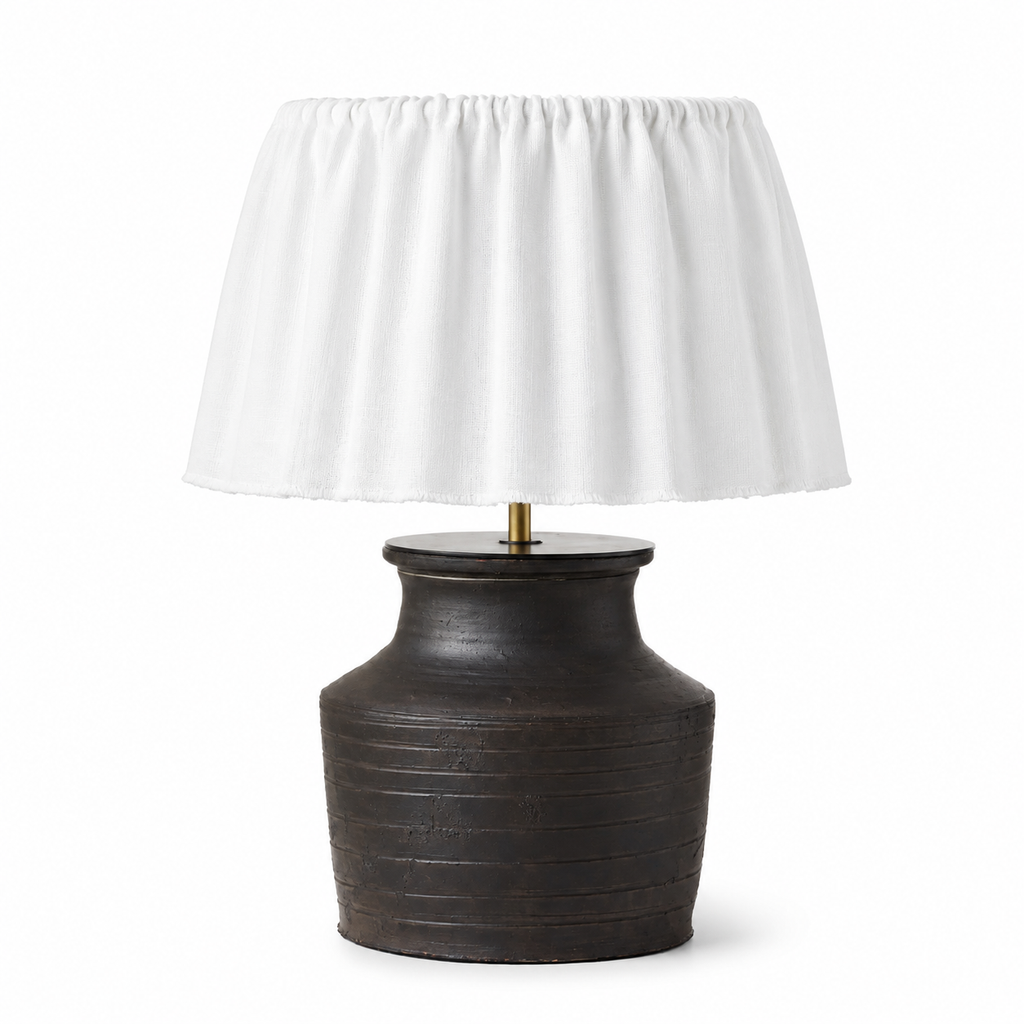 The Ruffled Ceramic Table Lamp