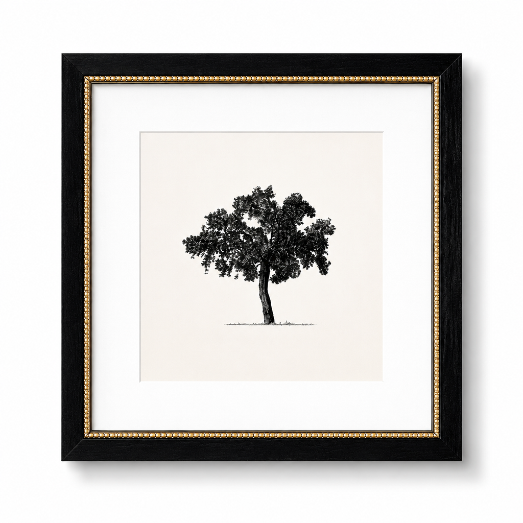 Tree Framed Antique Art