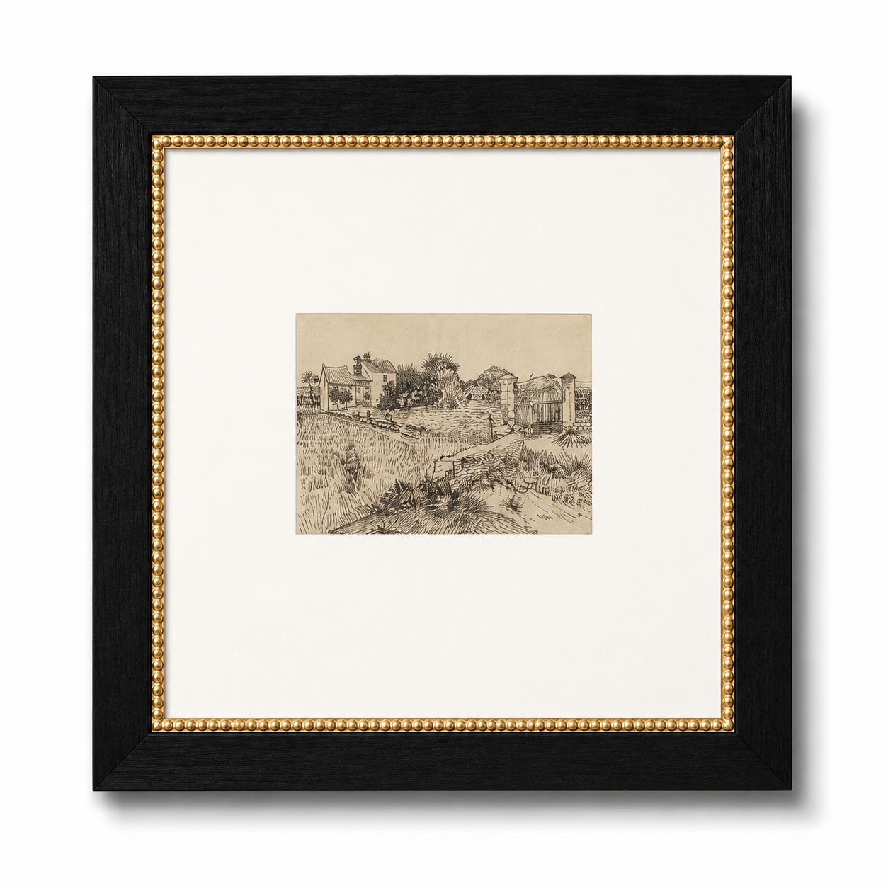 Tuscan Village Framed Antique Art