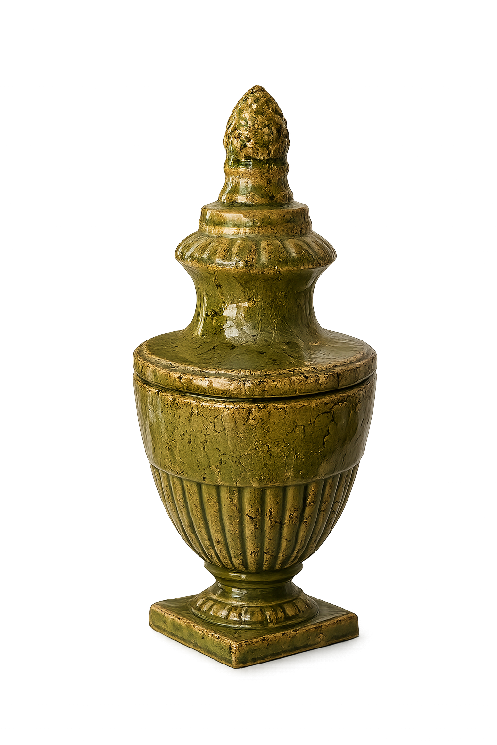 Glazed Terracotta Finial Urn