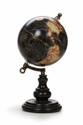 Vintage-Inspired Black World Globe | 10"