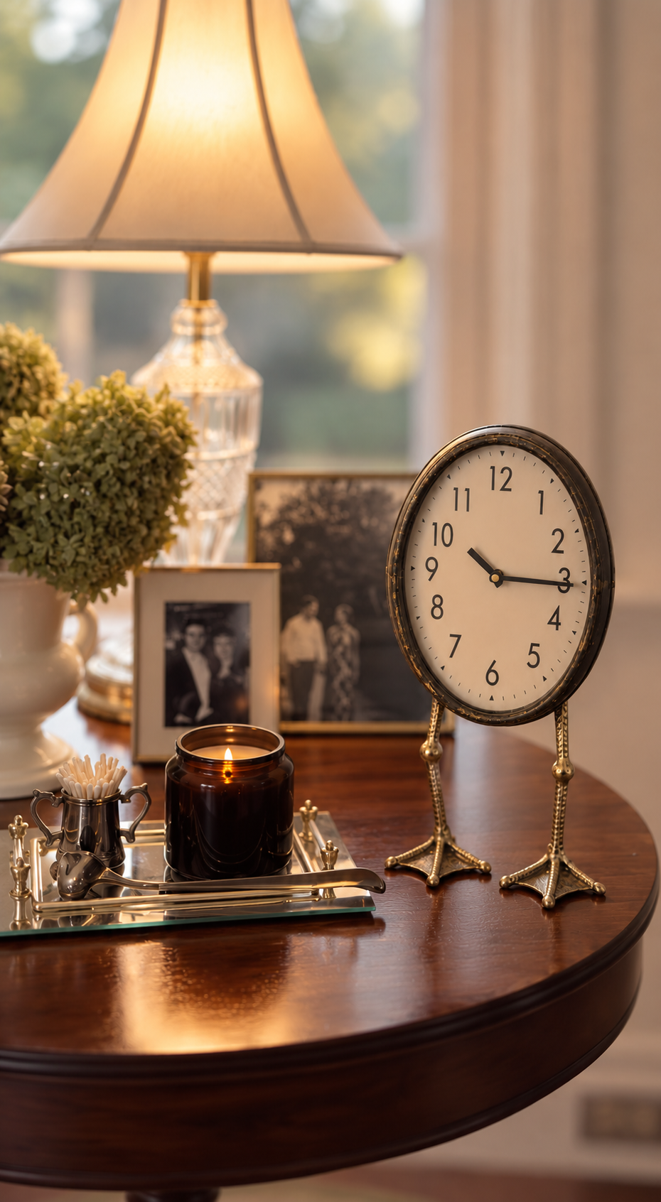 Vintage-Inspired Duck Feet Table Clock
