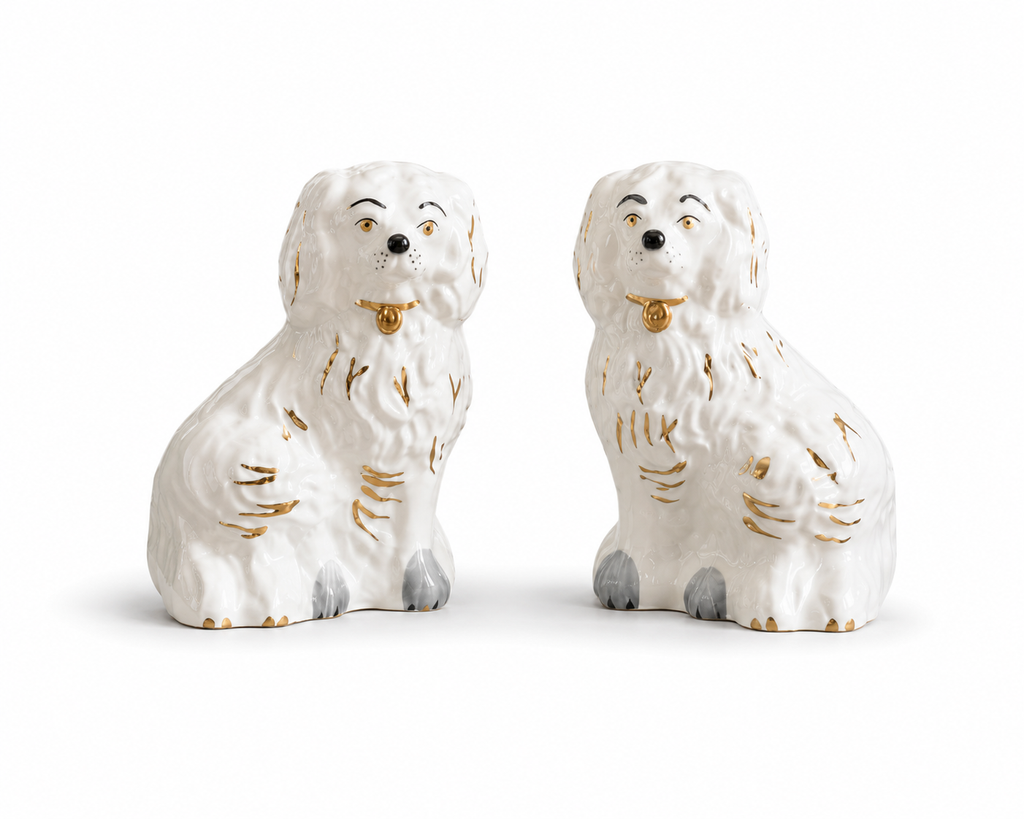 Vintage Beswick Staffordshire Spaniel Pair Model 1378-7, England