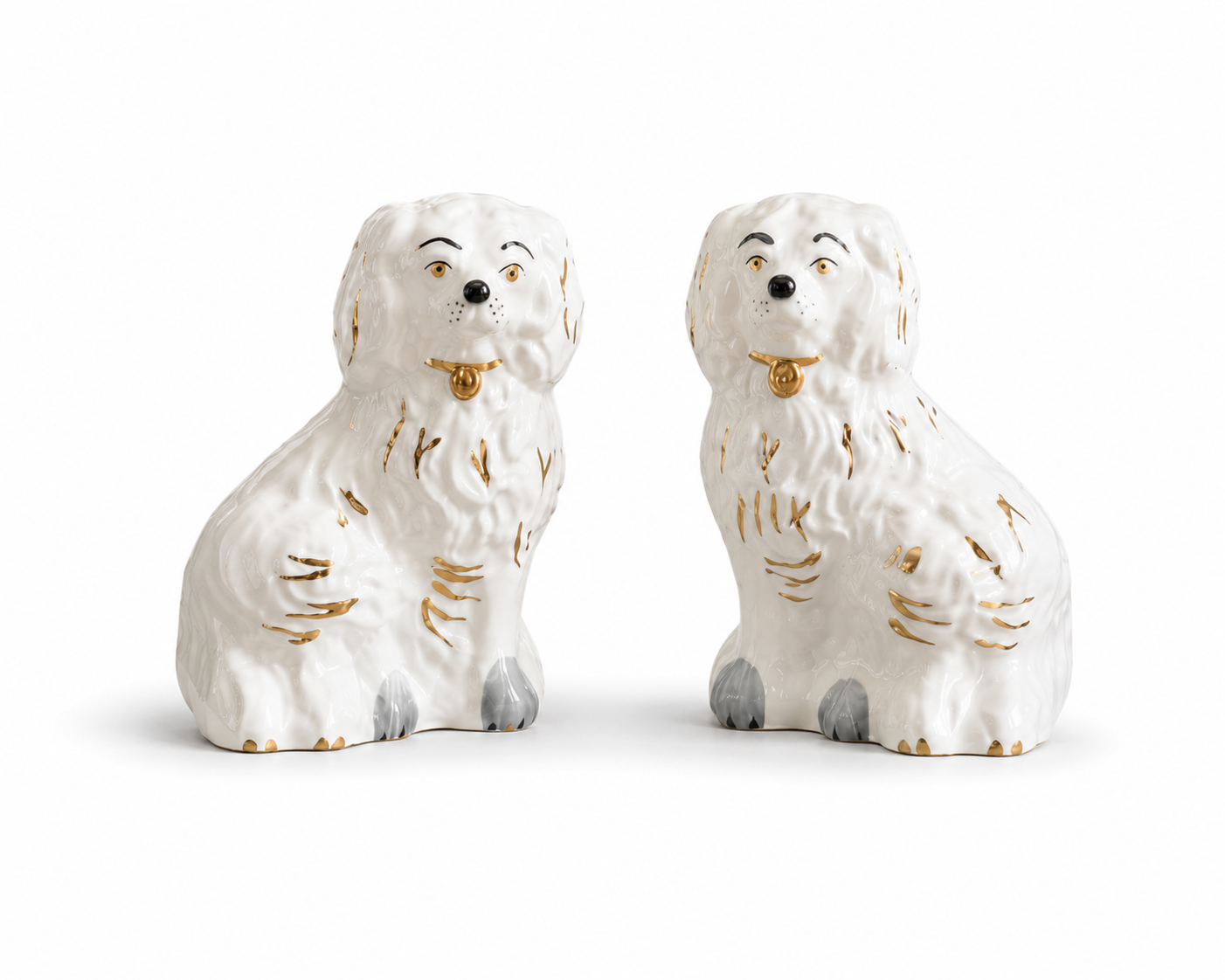 Vintage Beswick Staffordshire Spaniel Pair Model 1378-7, England