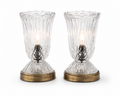 Vintage Crystal Boudoir Lamps | Pair