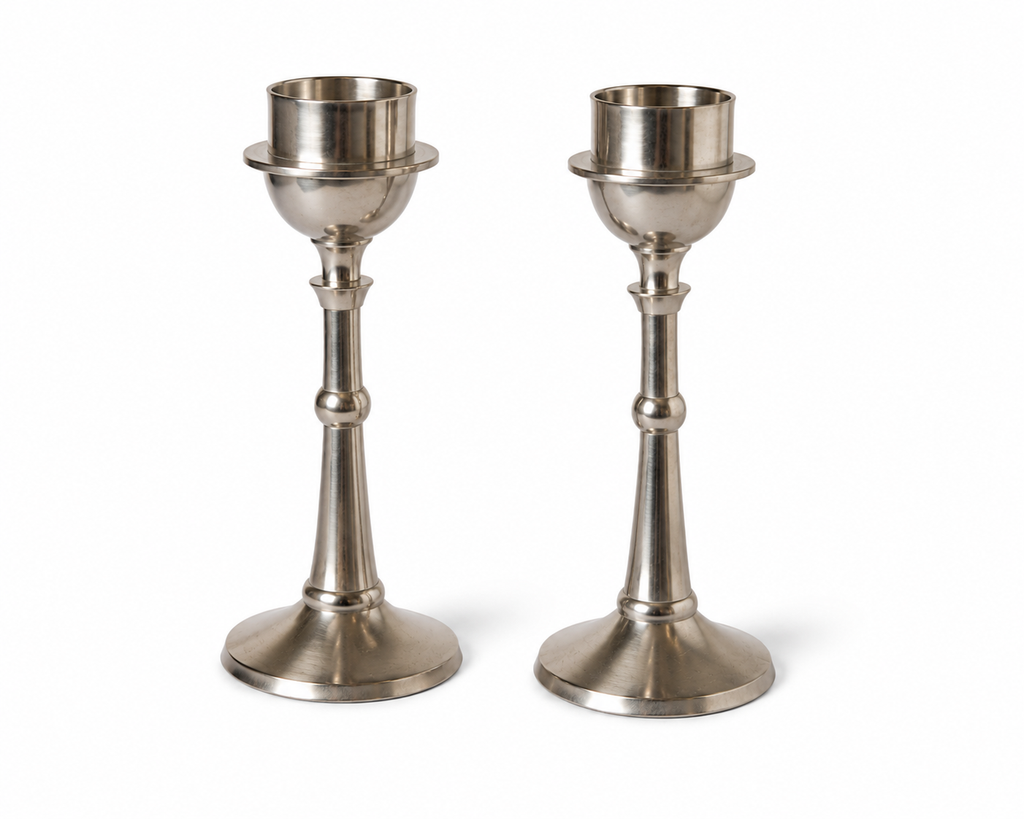 Vintage Pewter Tealight or Votive Holders (Set of 2)