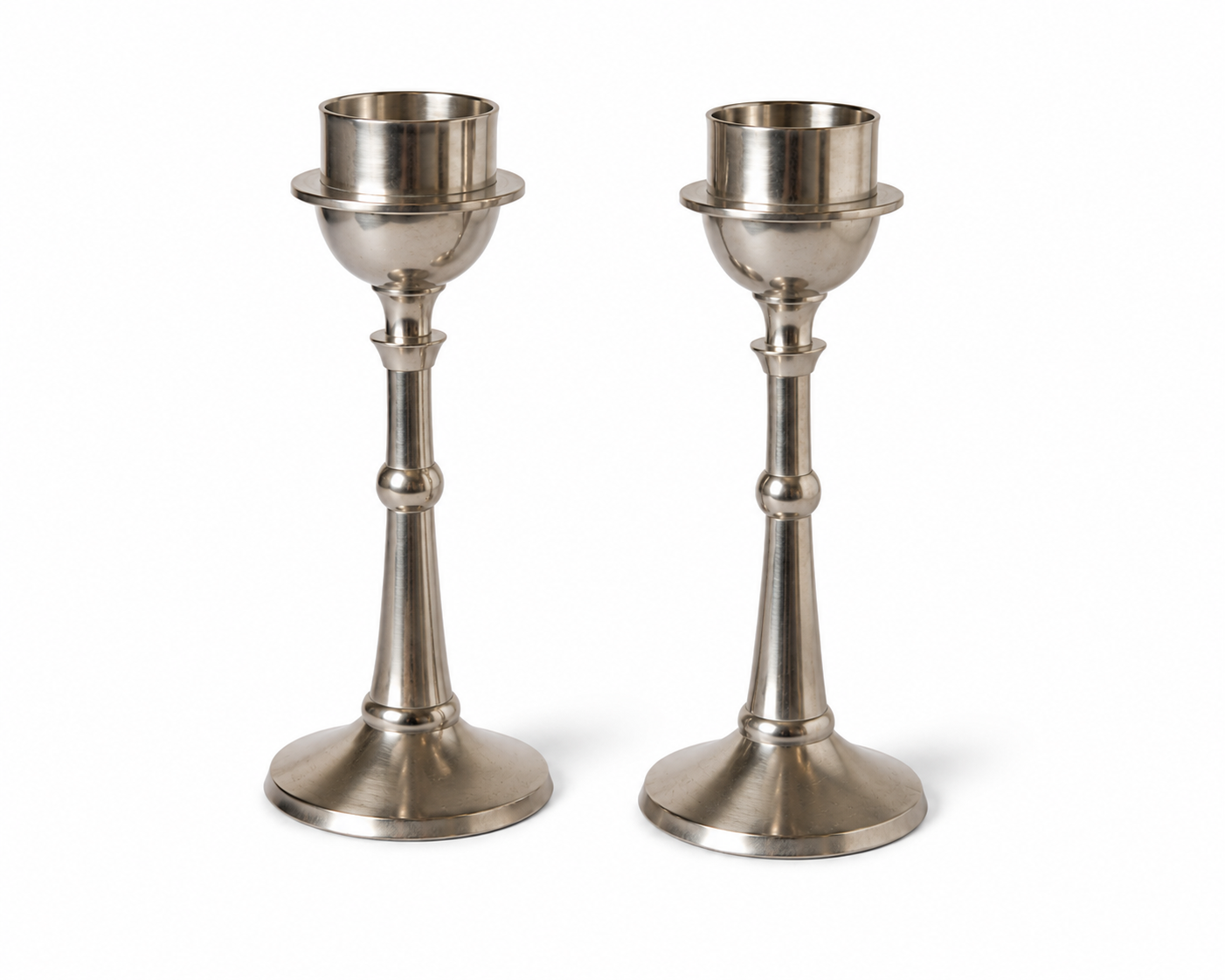 Vintage Pewter Tealight or Votive Holders (Set of 2)