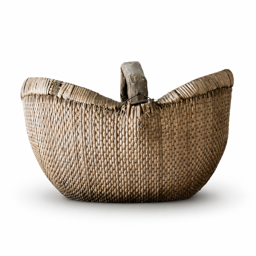 Vintage Round Handle Basket