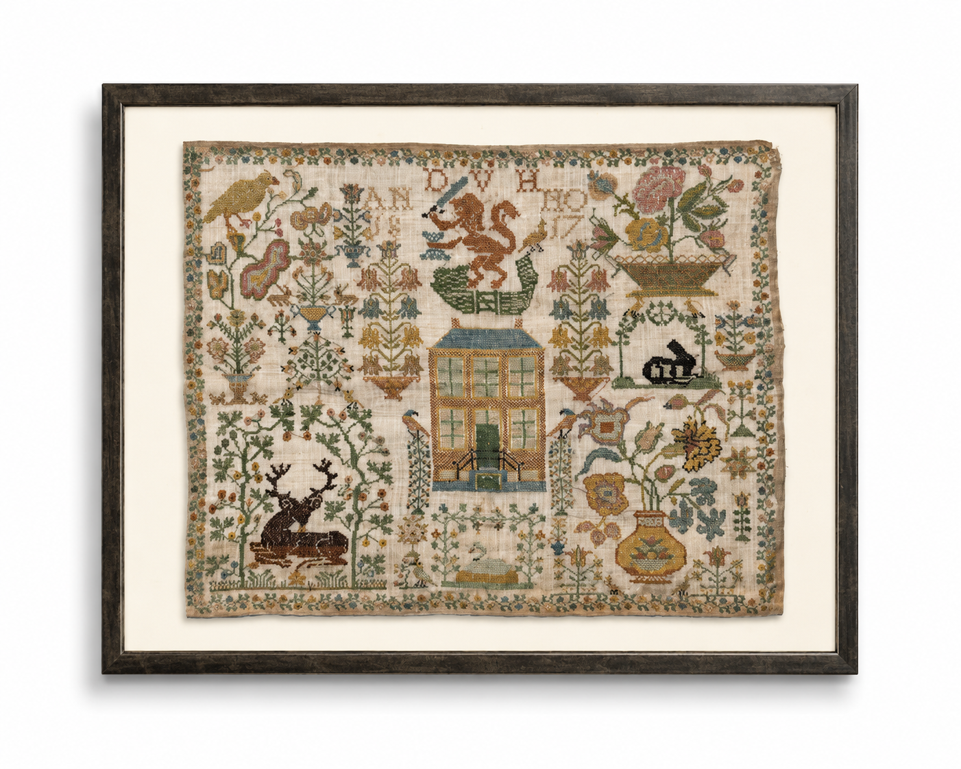 Vintage Sampler Reproduction Created in 1817