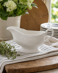 Vintage White Ironstone Gravy Boat — Homer Laughlin
