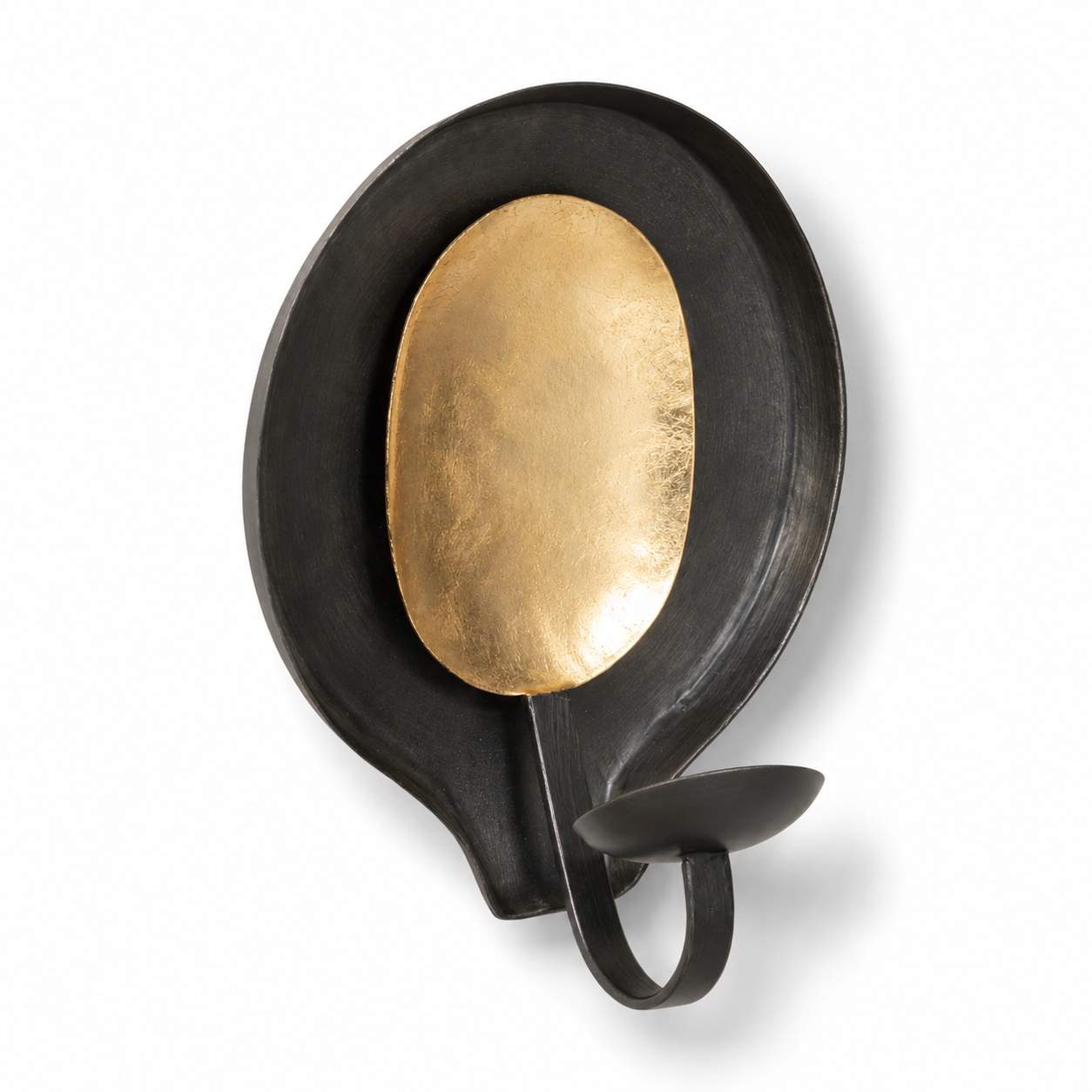 Wall-Mounted Black & Gold Votive Holder