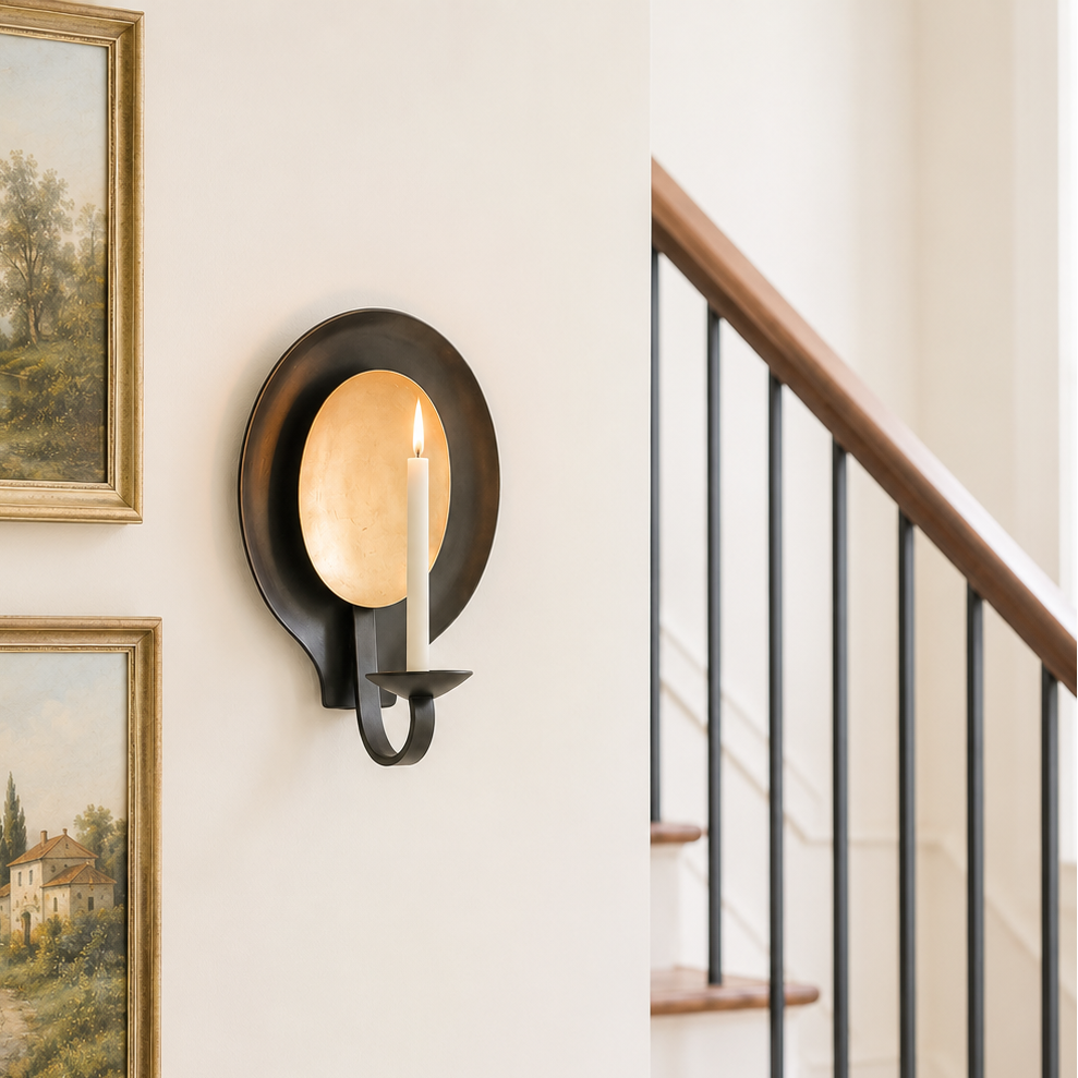 Wall-Mounted Votive Holder — Black Metal