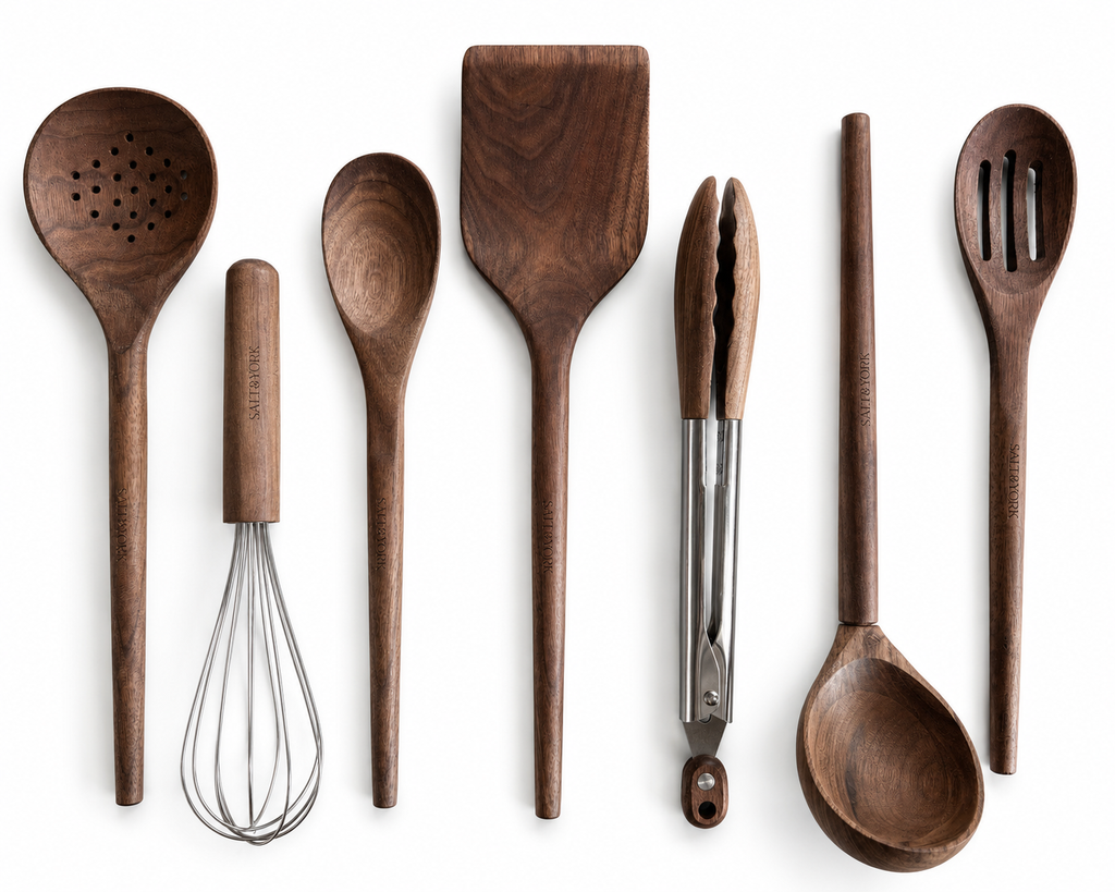 Walnut Wood Kitchen Utensils